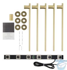 Полотенцесушитель электрический  Wonzon&Woghand Dortmund 58х77 WW-A365-BG (с возможностью скрытого подключения, подключение универсальное) (брашированное золото)