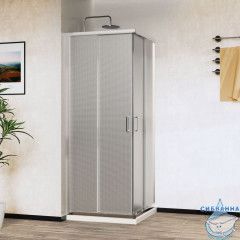 Душевое ограждение Vincea Сити 90x90 профиль хром, стекло текстурное VSS-5CT900MT