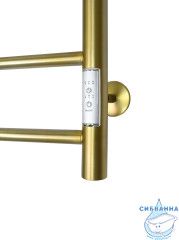 Полотенцесушитель электрический Санприз Классик П8 50Х80 U с полкой (брашированное золото) (подключение универсальное)