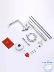 Смеситель для ванны напольный Raglo R20.33 с душевым гарнитуром (хром)