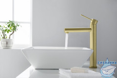 Смеситель для раковины Timo Saona 2311/17F (без донного клапана) (золото матовое)