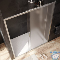 Дверь в нишу AM.PM Gem W90G-150-1-195MM 150 см профиль хром, стекло матовое