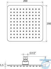Верхний душ Ravak 982.01, X07P334