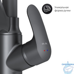 Смеситель для кухни AM.PM Like F8007822 (черный матовый)