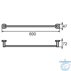 Полотенцедержатель Milardo Volga VOLSM10M49