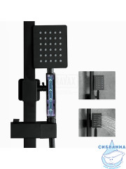 Душевая система Frap F24802-6 250 1 режим (черный матовый)