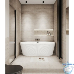 Акриловая ванна Grossman Forta GR-27021M 170X75 с каркасом (белый матовый)