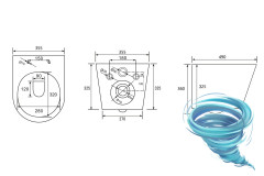 Унитаз подвесной безободковый Abber Bequem AC1102T с сиденьем Soft Close (микролифт) (белый)