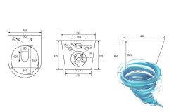 Унитаз подвесной безободковый Abber Bequem AC1102T с сиденьем Soft Close (микролифт) (белый)