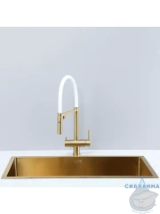 Смеситель кухни Gappo G4397-83 (сатин золотой)