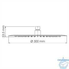 Верхний душ Wasserkraft 300 1 режим A161 (белый)