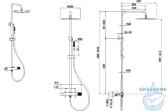 Душевая система Allen Brau Liberty 300 1 режим 314342 (хром)