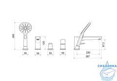 Смеситель для ванны на борт Aquatek Бетта AQ1148CR (хром)