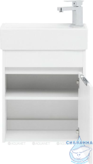 Тумба Aquanet Лидс 50 белый глянец с раковиной Aquanet 7045-KL 50