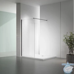 Walk-in Veconi Корато 120 профиль черный, стекло прозрачное KR72B-120-01-C7
