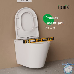 Комплект 3в1: подвесной унитаз, инсталляция и клавиша смыва, IDDIS, BASC010i73