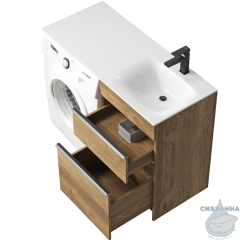 Тумба напольная Aqwella Terra 54 дуб балтийский с раковиной Forma 115 R