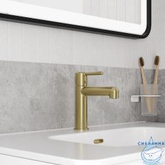 Смеситель для раковины Iddis Aiger AIGMG00i01 (золото матовое)
