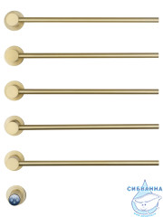 Полотенцесушитель электрический  Wonzon&Woghand München 53х78 WW-A355-BG (с возможностью скрытого подключения, подключение универсальное) (брашированное золото)