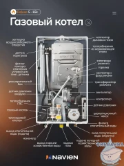 Котел отопления газовый Navien Deluxe S-16К PNGB3500016L001