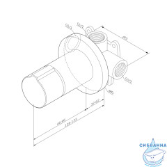 Встраиваемый смеситель для душа AM.PM X-Joy TouchReel F85A65722 (черный матовый)
