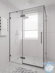 Душевое ограждение Veconi Алассио 120x90 профиль графит, стекло прозрачное AL-SP-12090-00-GR-C4 (без поддона)