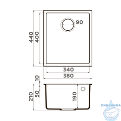 Omoikiri Bosen 38-U-ES Tetogranit/espresso 4997204