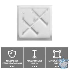 Душевой поддон ABBER AD3D100 100х100 квадратный, акриловый, белый