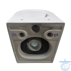 Инсталляция Loranto 4501 с кнопкой смыва Loranto 7313 черный матовый,  в комплекте с унитазом Grossman GR-4455SQ c сиденьем Soft close (микролифт) 