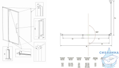 Душевое ограждение Veconi Rovigo 110x70 профиль хром, стекло дождь RV034R-11070-06-C7 (без поддона)