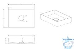 Раковина на столешницу 50 см ABBER Stein  AS2621