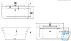 Акриловая ванна Aquanet Family Perfect 170x75 (белый глянцевый)