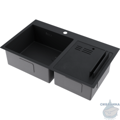 Omoikiri Akisame 86-2 Side-GB нерж. сталь/графит 4997047