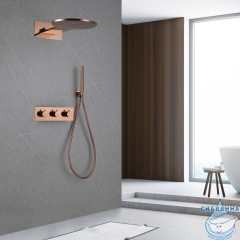 Душевая система Abber Wasser Kreis 300 1 режим AF8151RG (розовое золото)