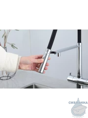 Смеситель кухни Gappo G4397-80 (хром/черный)