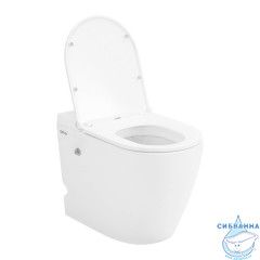 Унитаз приставной импульсный Abber Bequem AC1115P с сиденьем Soft Close (микролифт) (белый)