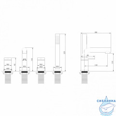 Смеситель для для ванны на борт Abber Emotion AF8813NG (никель)