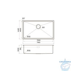 Кухонная мойка Omoikiri Taki 74-U/IF-GB графит