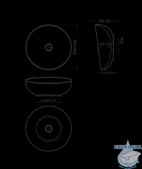 Раковина на столешницу 40 см Sanita Luxe Art Luxe ART40SLWB01C