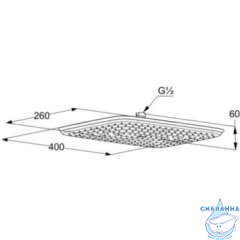 Верхний душ Kludi Freshline 40 см 6440005-00 (хром)