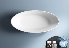 Акриловая ванна ABBER AB9327 180х85 с каркасом