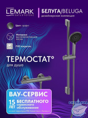 Смеситель для душа Lemark Белуга LMF-8044B-GM (графит)