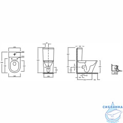 Унитаз напольный Jacob Delafon Rodin+ UJAB102-00  (без бачка и сиденья)