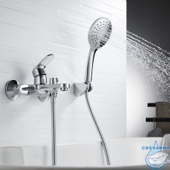 Смеситель для ванны Rossinka RS45-30 с аксессуарами (хром)