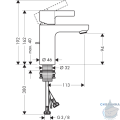 Смеситель для раковины Hansgrohe Metris S Highriser 31060000 (хром)