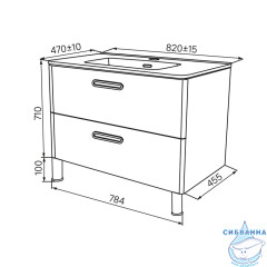 Тумба Iddis Brick 80 белый глянец с раковиной 80 BRI80WFi95