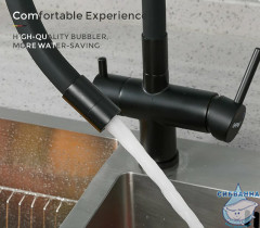 Смеситель для кухни Gappo G4398-36 (черный матовый)