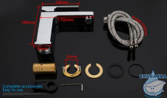 Смеситель для раковины Gappo G1018 (без донного клапана) (хром)