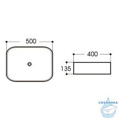 Раковина на столешницу 50 см SantiLine SL-7020