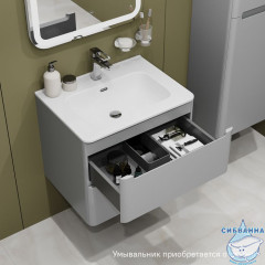 Тумба подвесная, 60 см, светло-серый, Edifice, IDDIS, EDI60L0i95 подходит умыв. 0106000i28